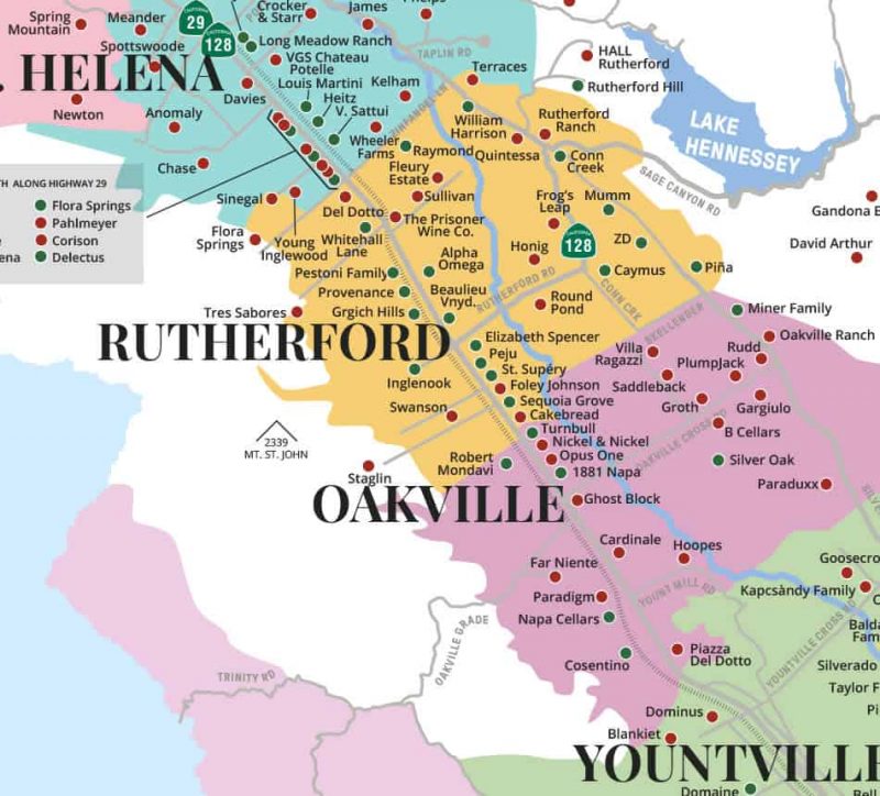 Napa County Winery Map